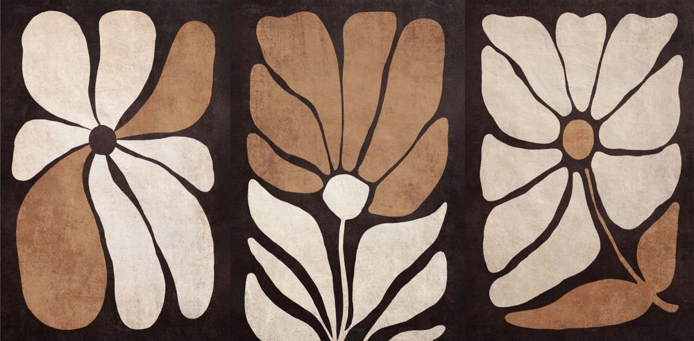 Grounded Blossoms Triptych