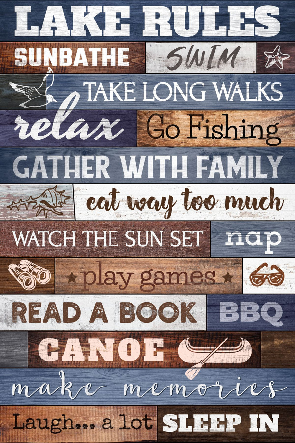Lake House Rules Typography