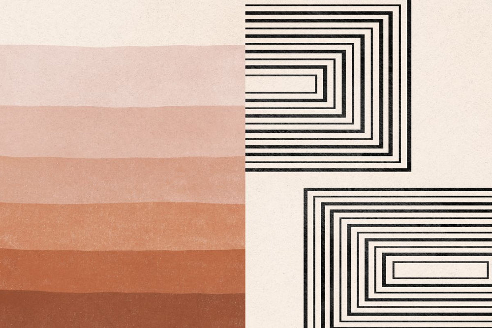Ombre Palette Rectangles Diptych