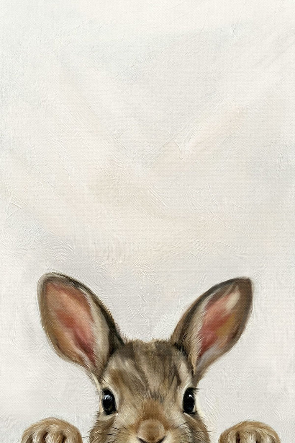 Peeking Brown Bunny