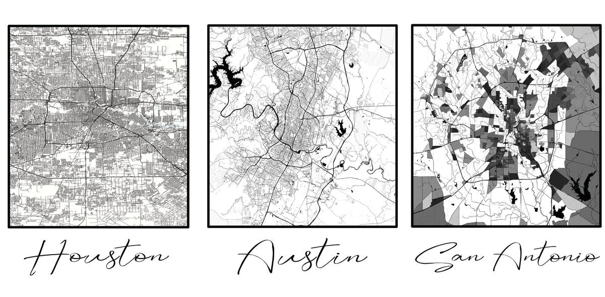 Texas US City Maps