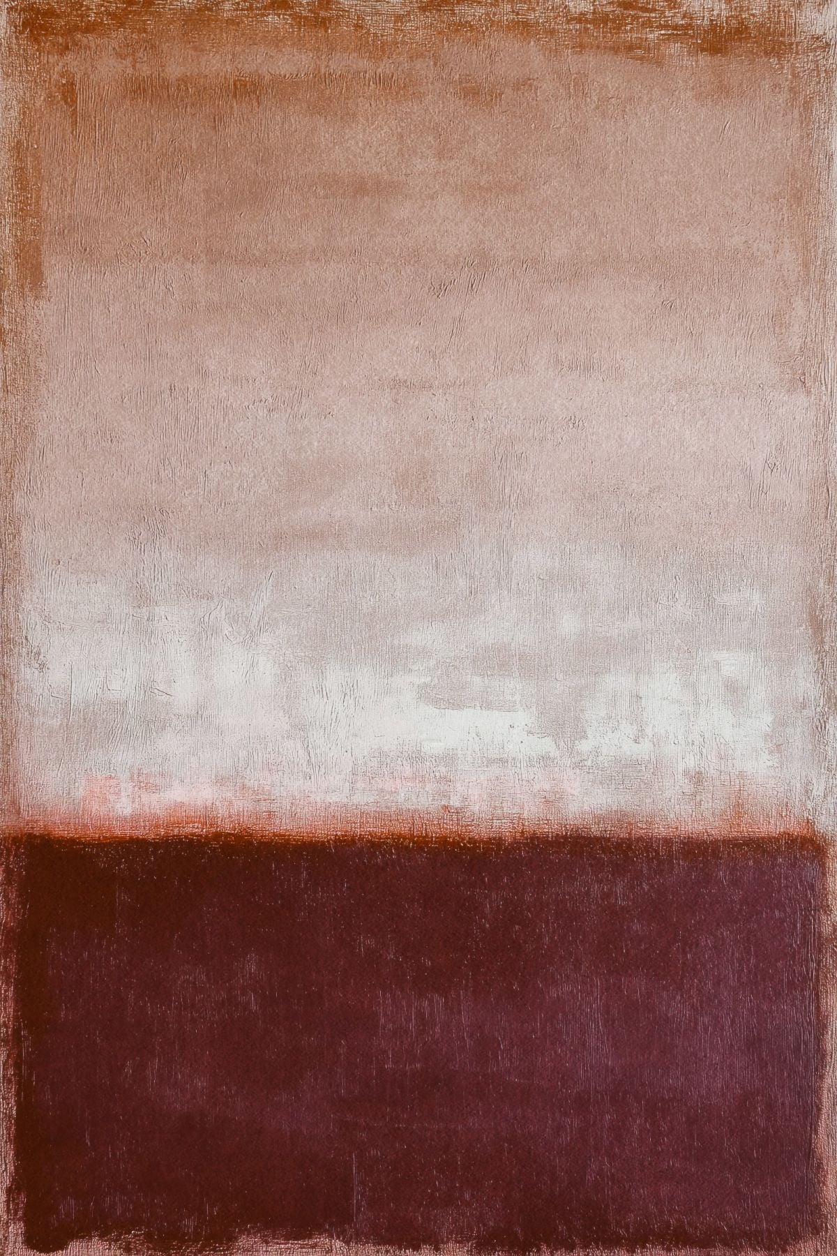 Dusty Rose and Maroon Abstract Landscape