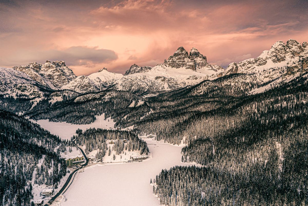 Snowy Tre Cime Di Lavaredo