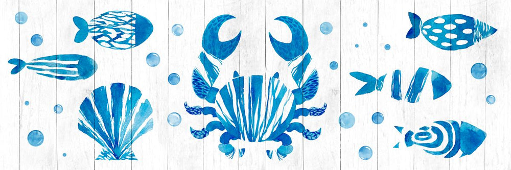 Wooden Blue Sea Creatures