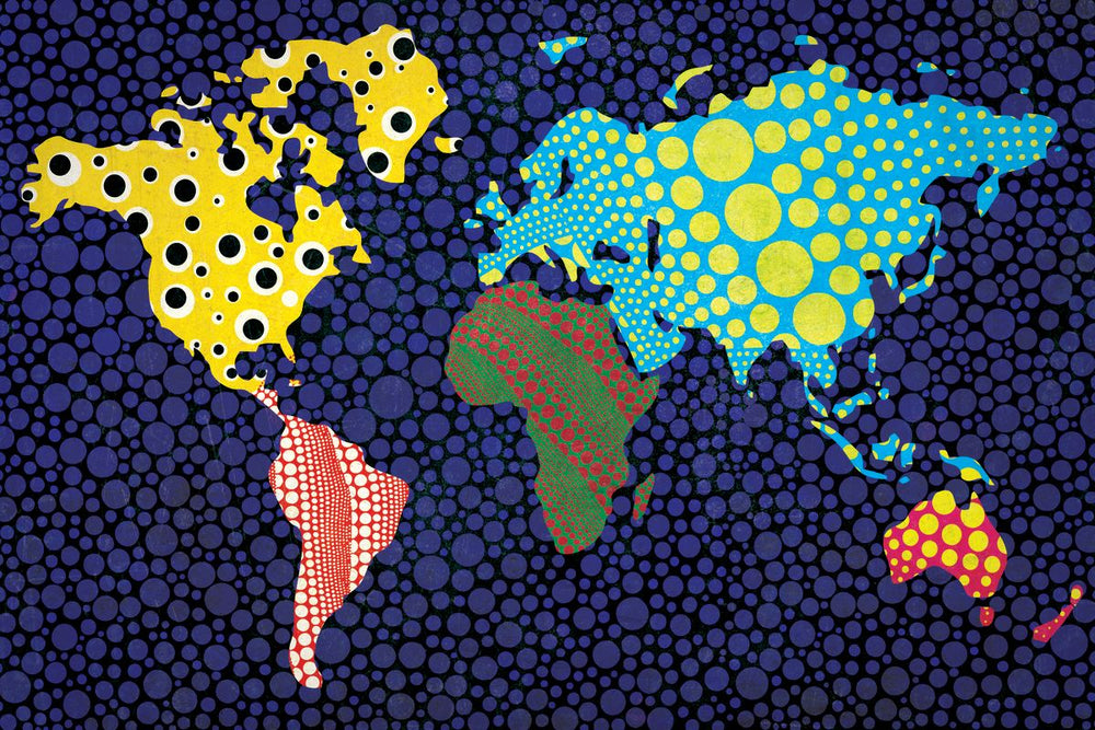 Color Spotted World Map