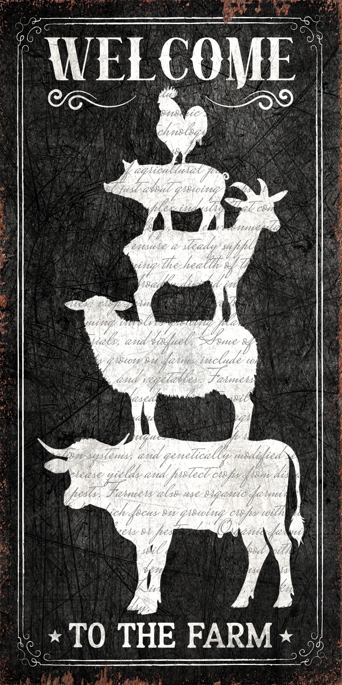 Welcome To The Farm BW
