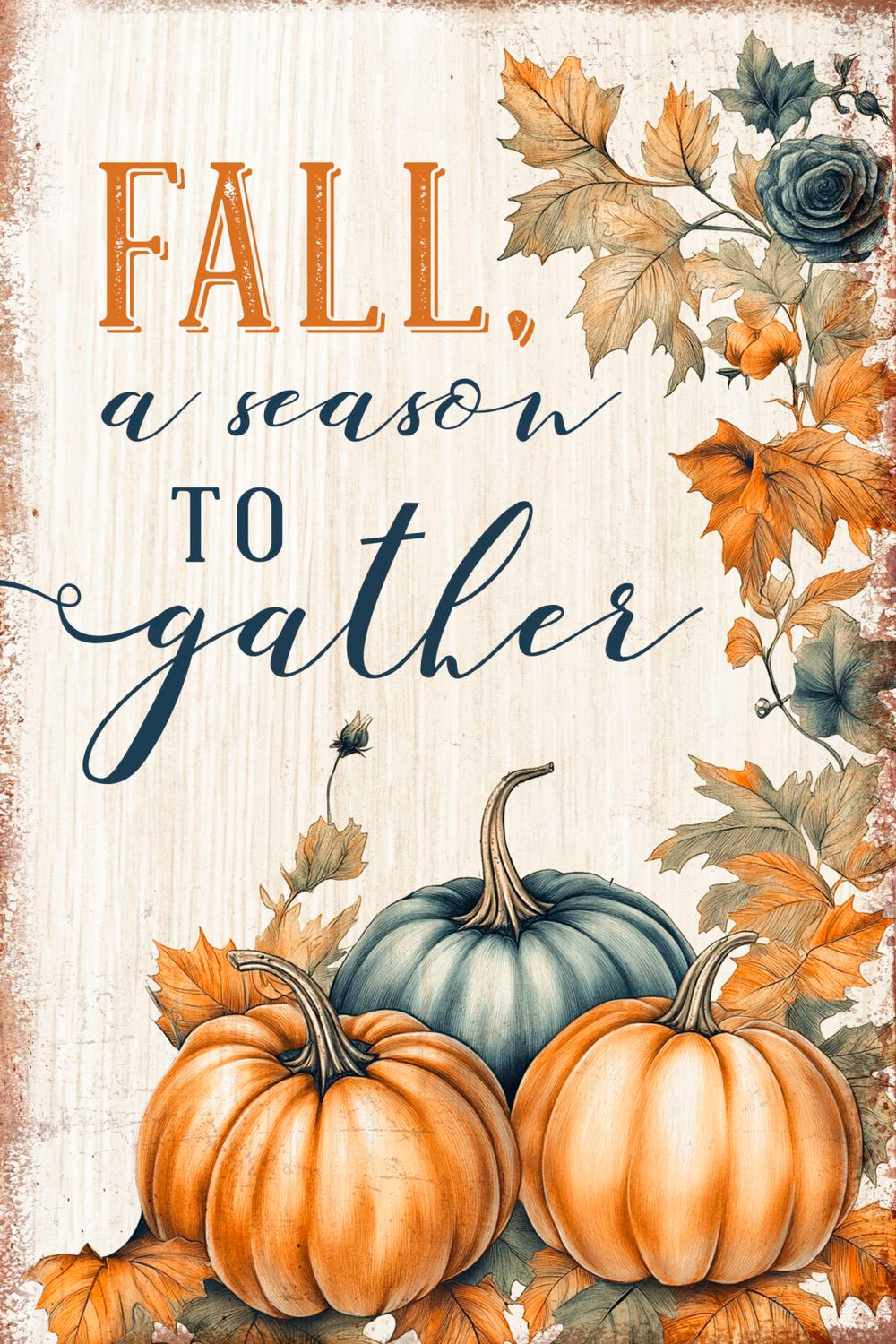 Fall A Season To Gather Farm Sign Wall Art