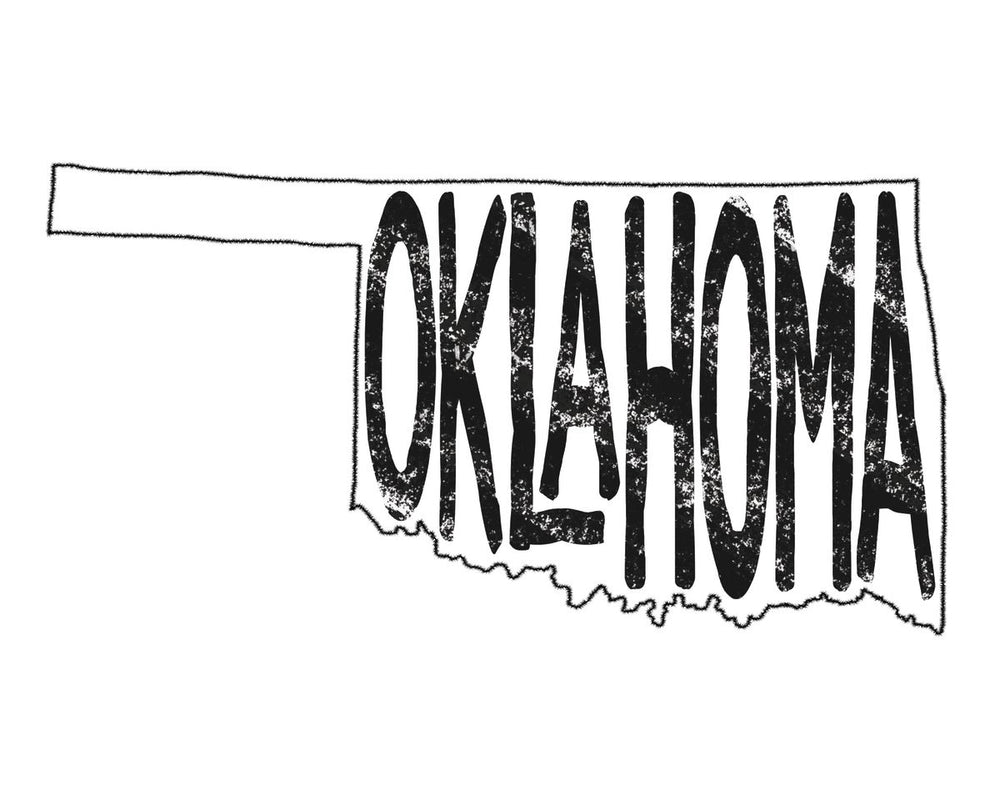 Oklahoma Minimalist State Map