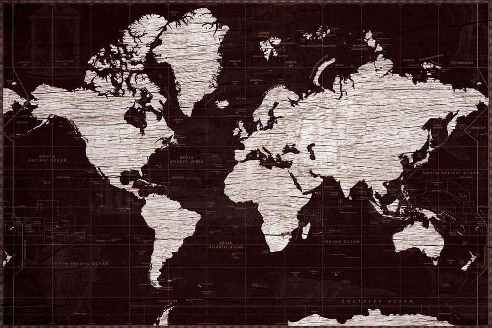 Aged World Map XXIV