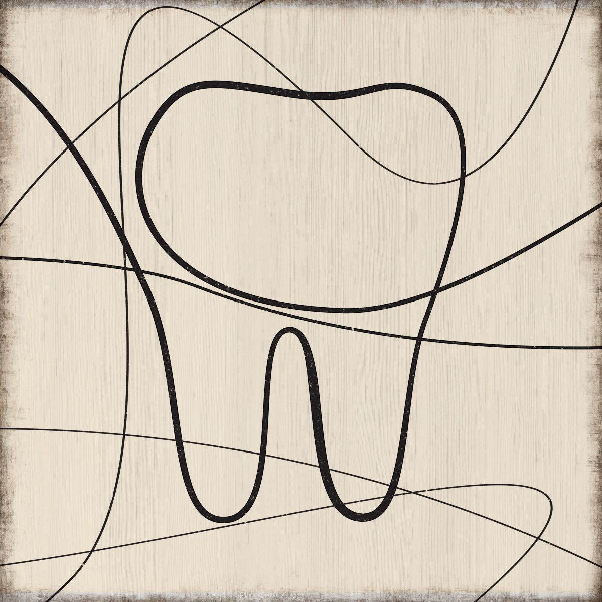 Tooth Line On Gray