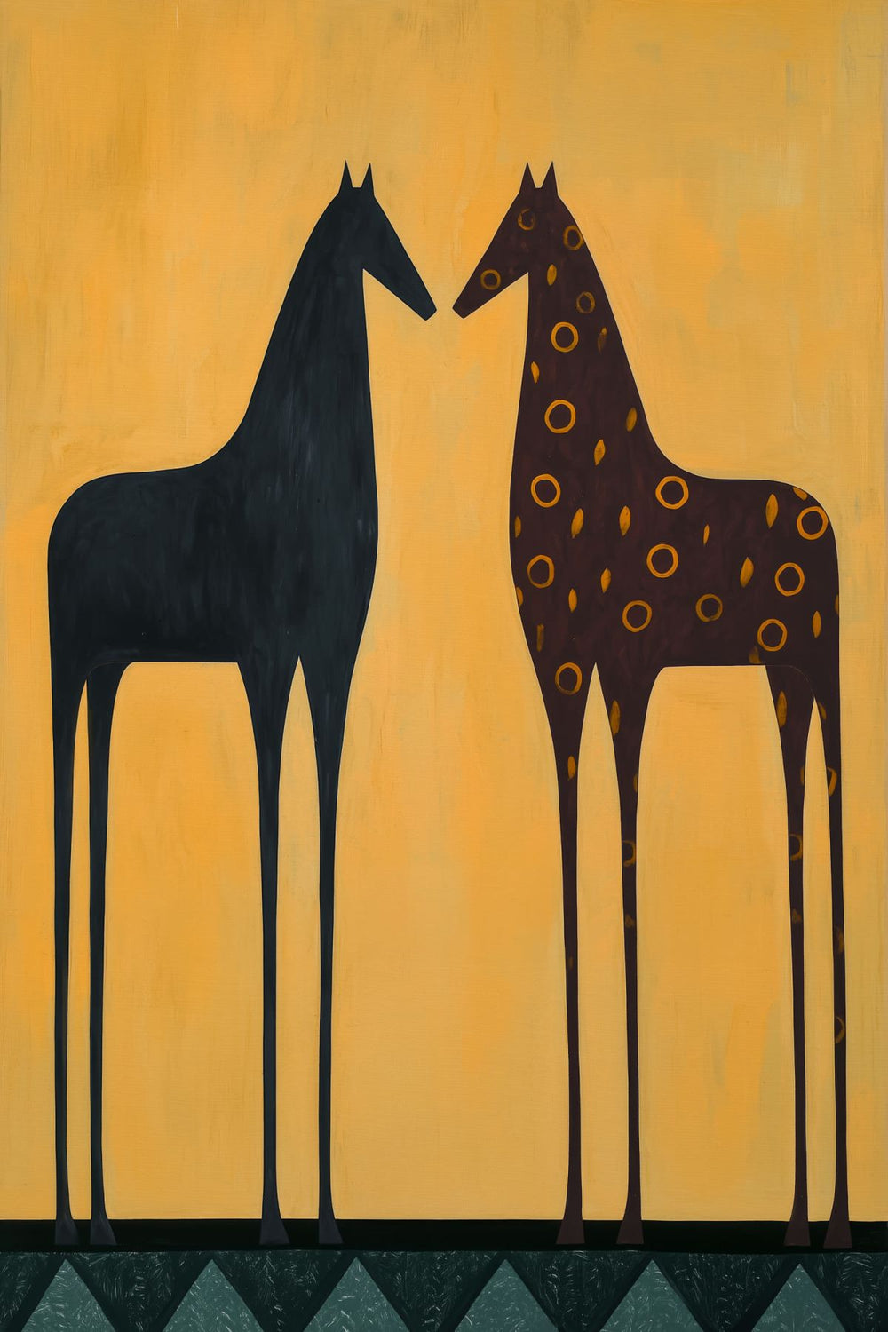 Patterned Giraffe Silhouettes
