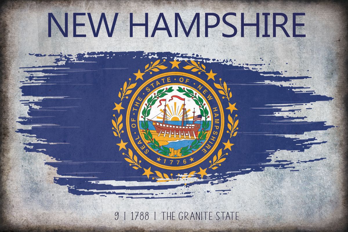 New Hampshire Flag Grunge
