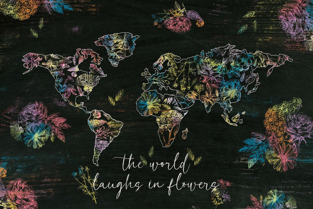 The World Laughs In Flowers Map