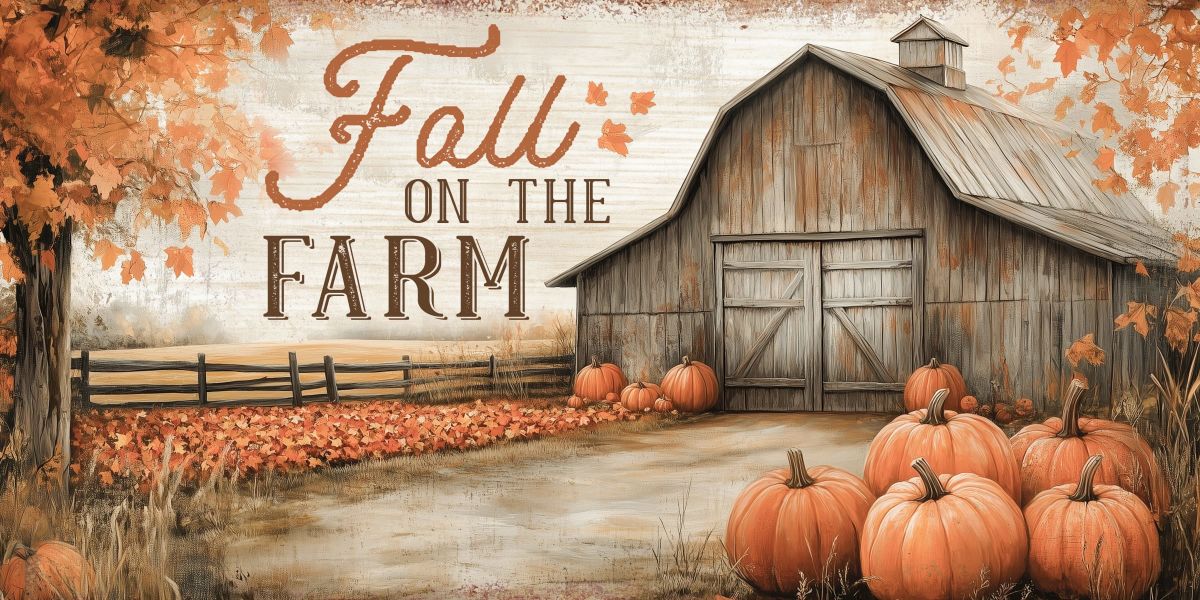 Fall On The Farm Sign
