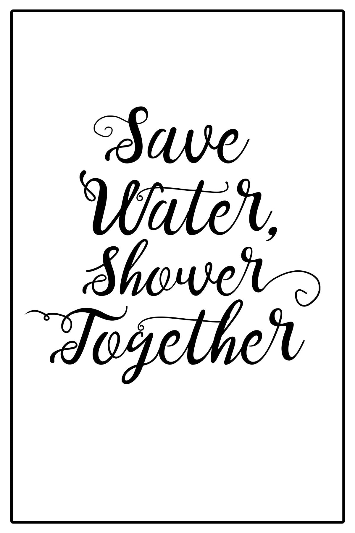Shower Together Typography