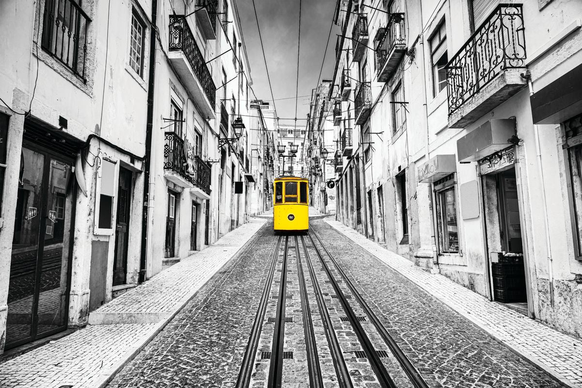 Yellow Lisbon Tram Pop