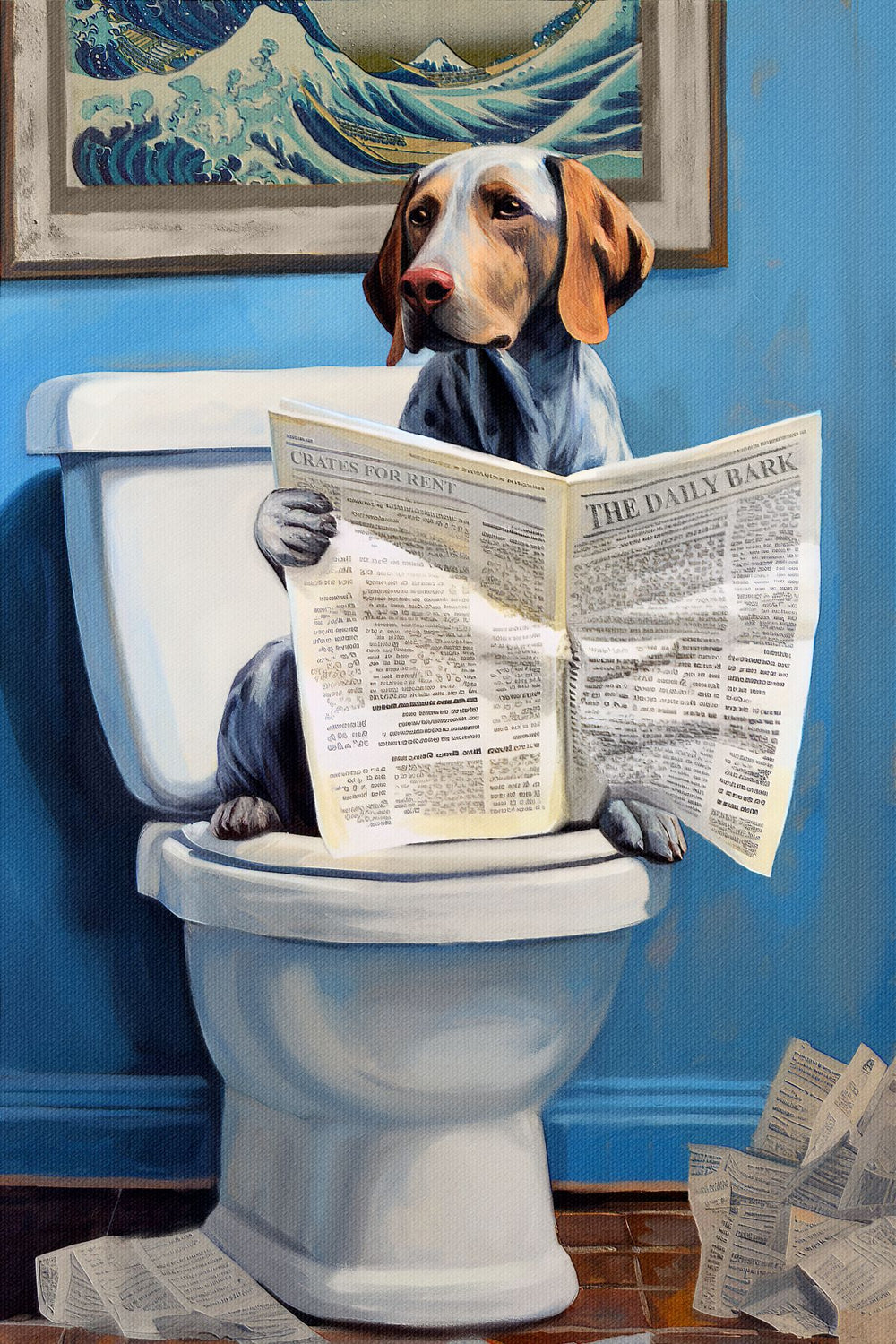 Dog On A Toilet