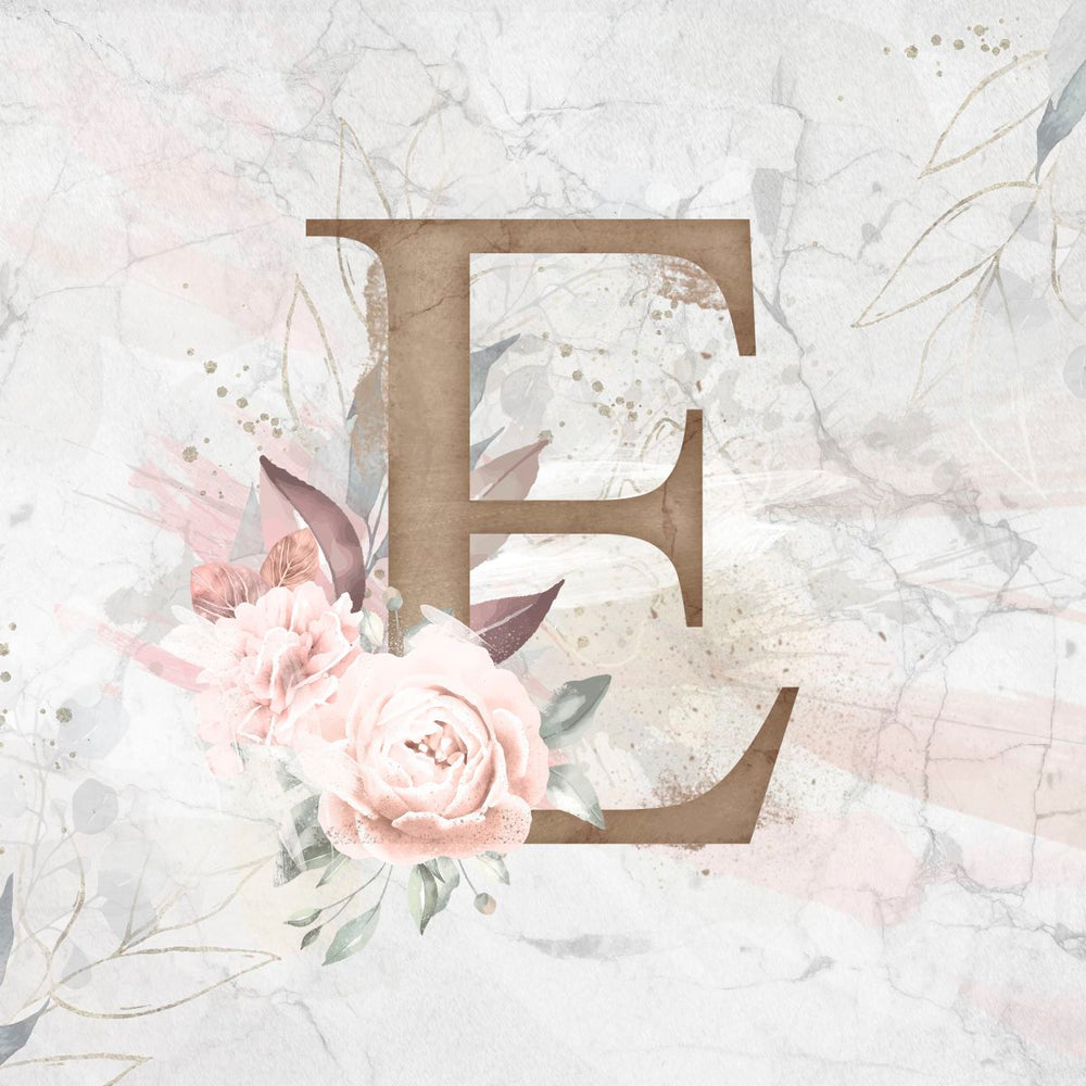 Floral E Monogram