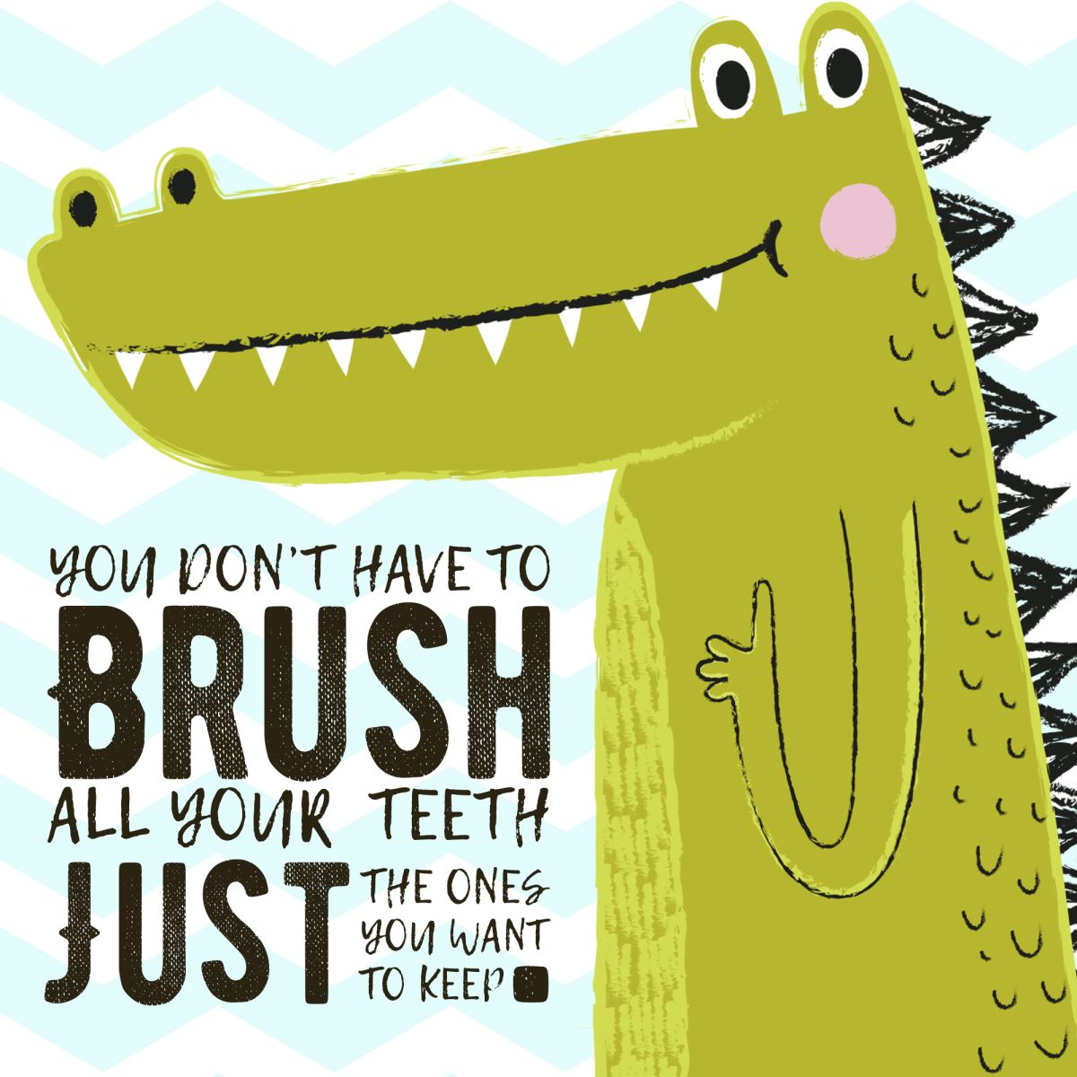 Brushing Dino Typography