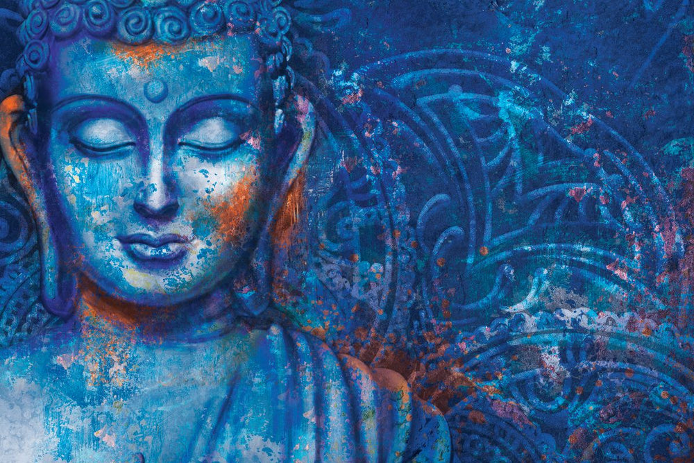 Stained Blue Buddha