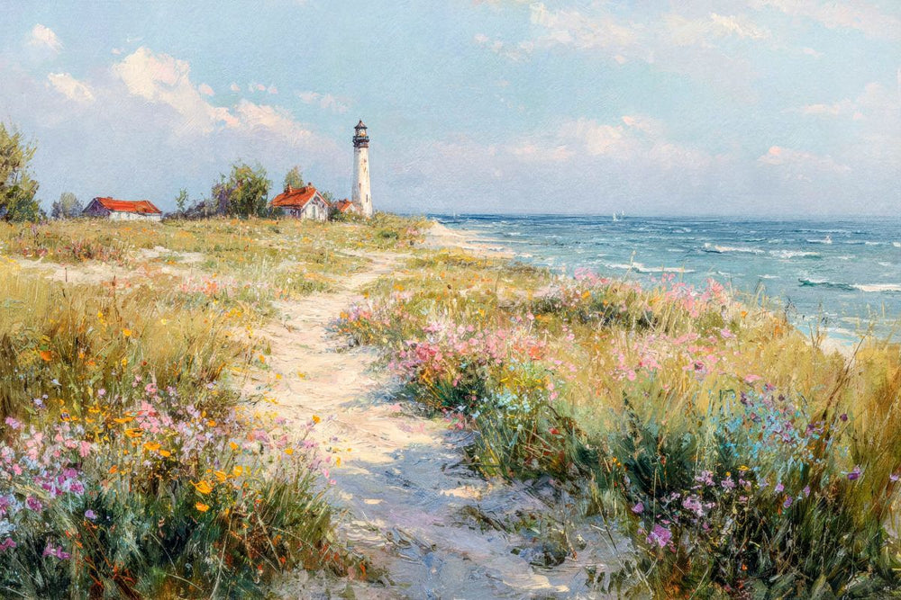 Coastal Wildflower Path to the Lighthouse