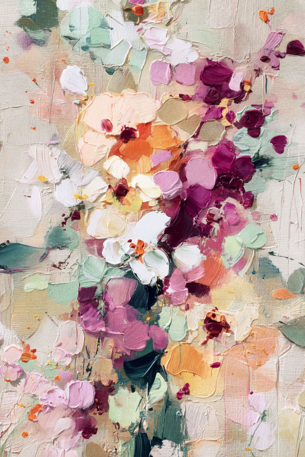 Colorful Floral Oil Painting