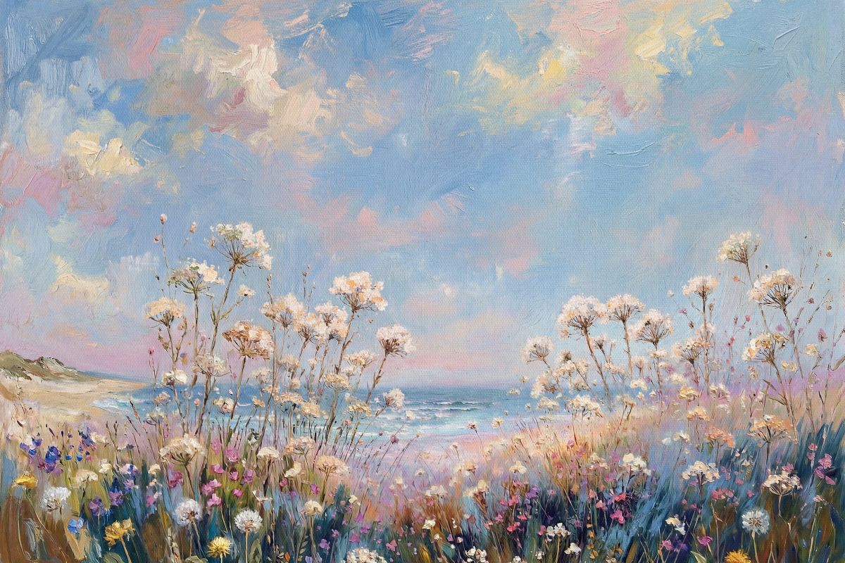 Queen Anne's Lace at Sunset Seashore