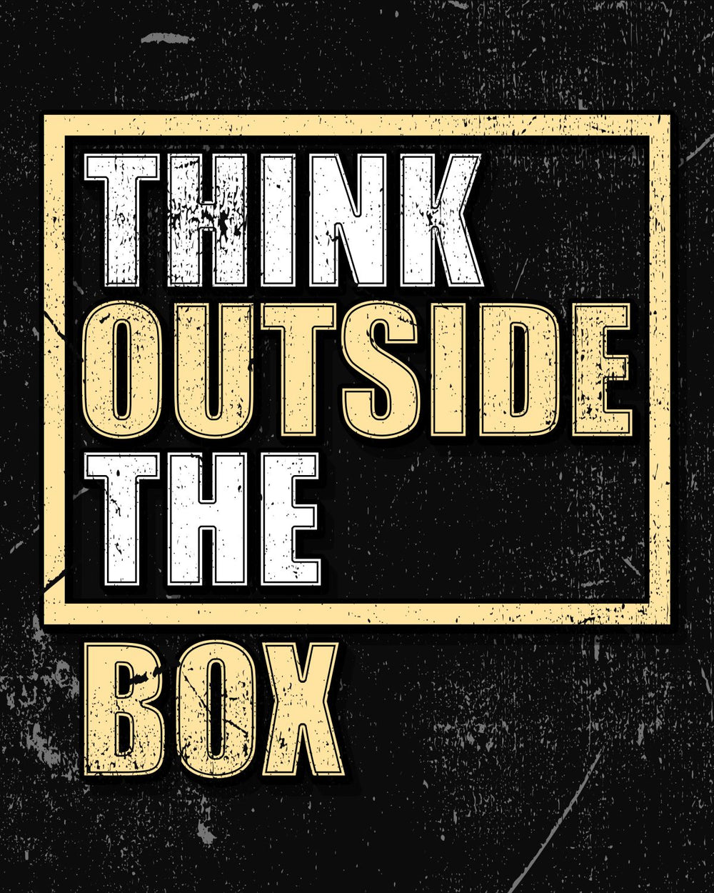Think Outside The Box Positive Typography