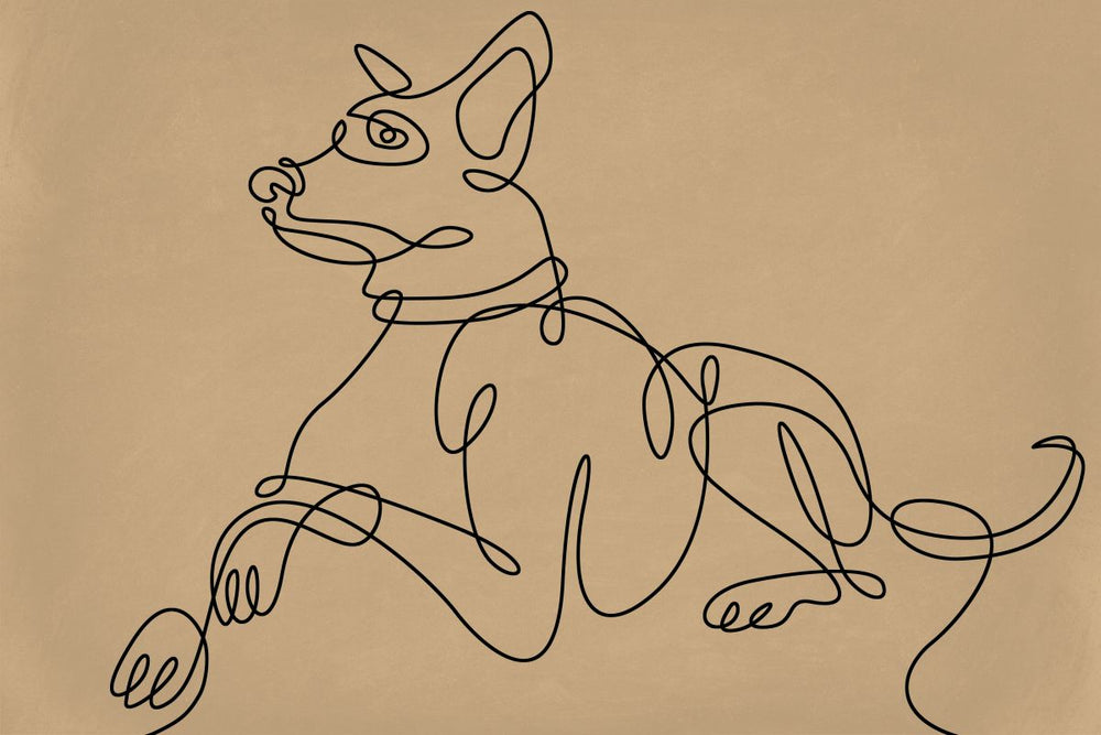 Dog Line Illustration