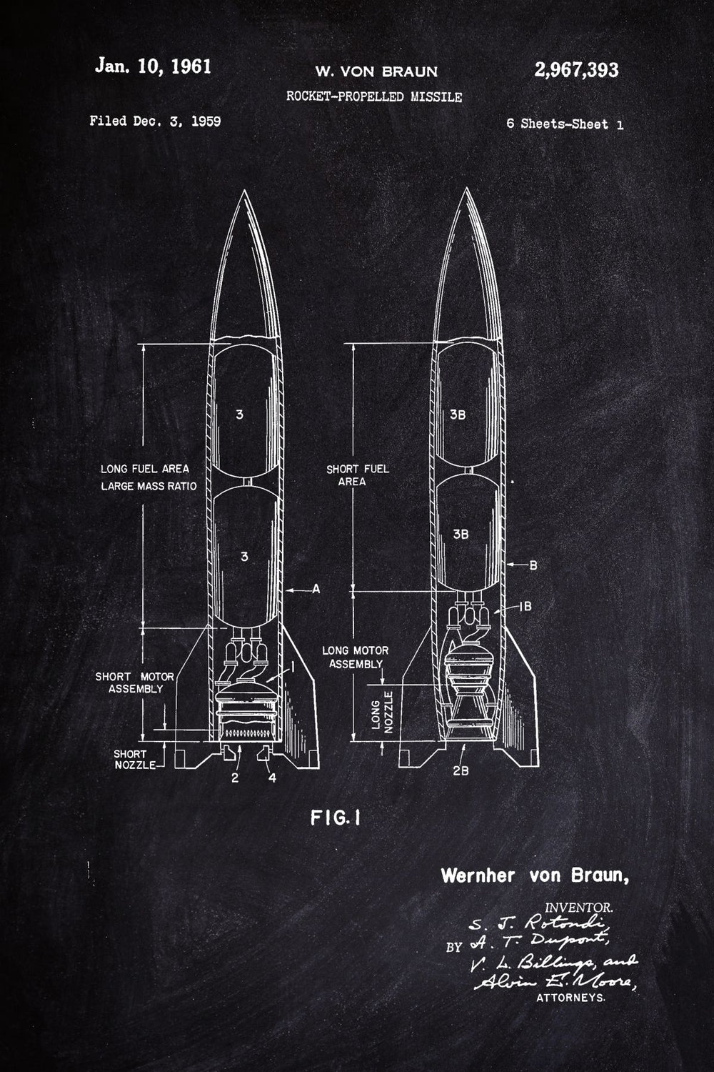 Rocket Propelled Missile Vintage Patent