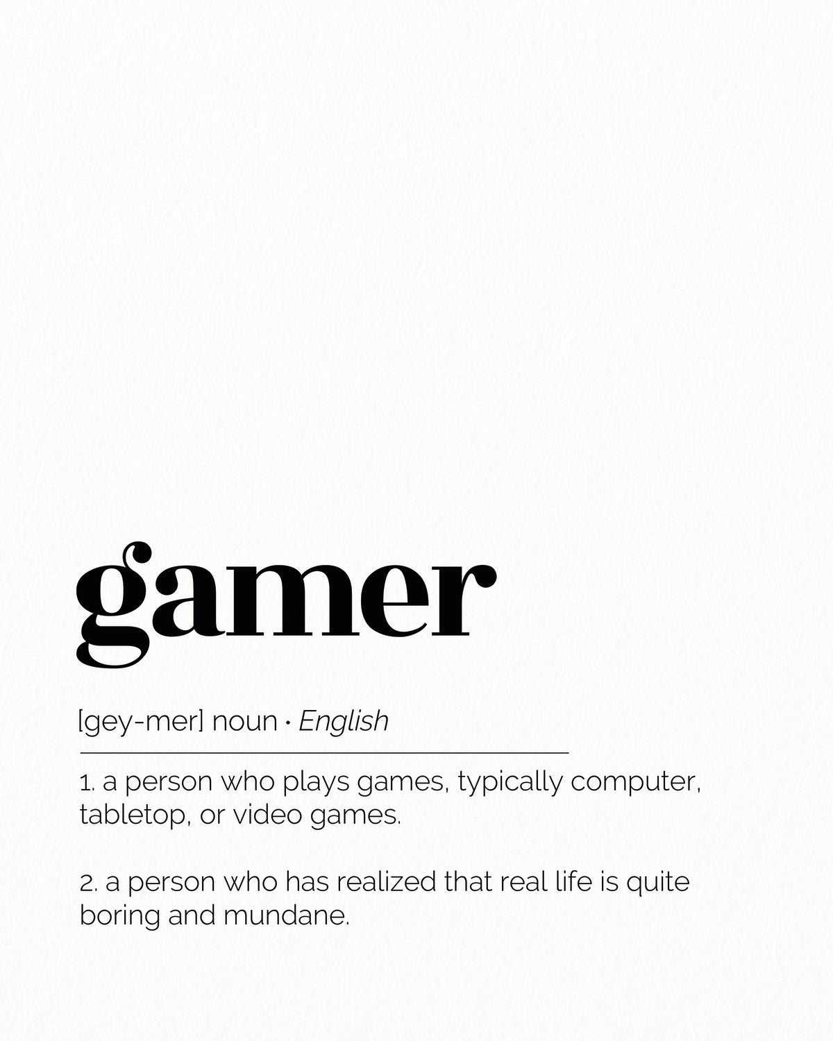 Meaning Of Gamer
