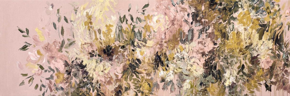 Pink Abstract Garden Panorama