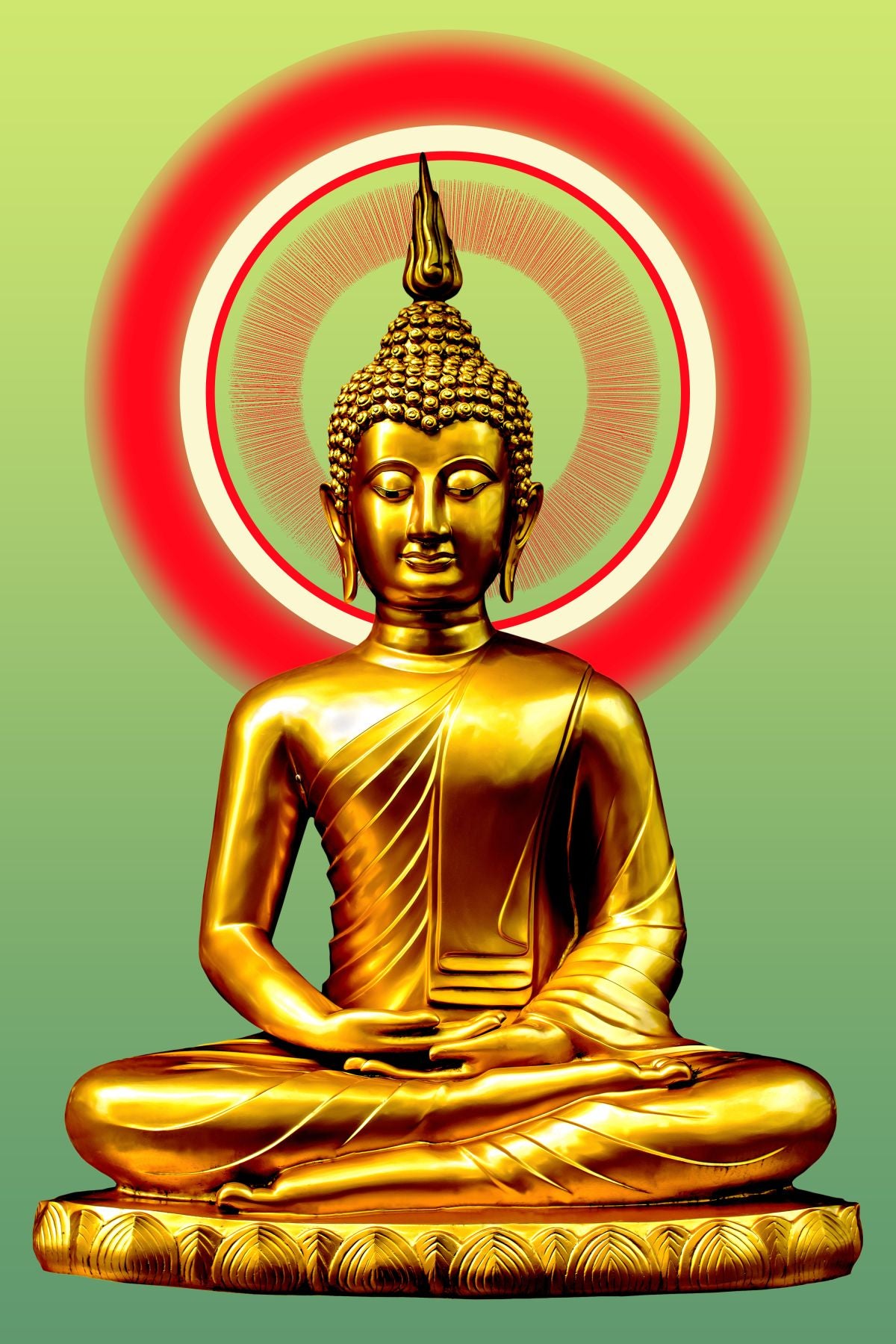 Red Halo Buddha