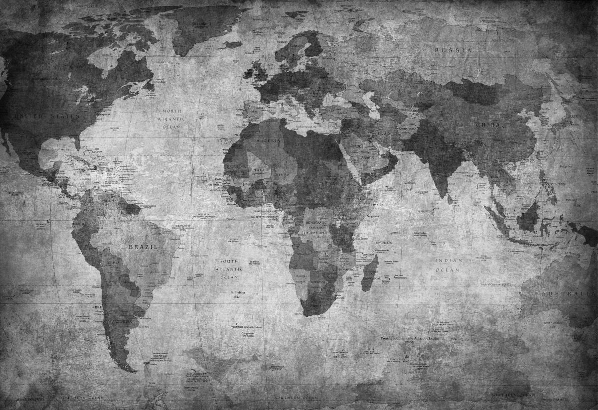 Monochromatic World Map