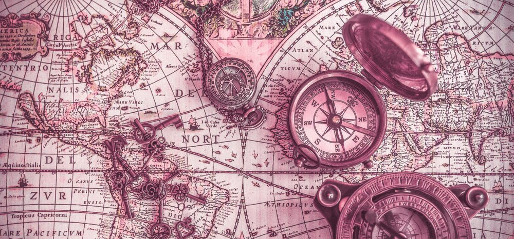 Vintage Pink Compass