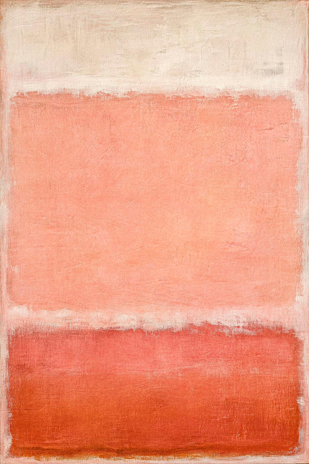 Blush and Rose Color Field Painting