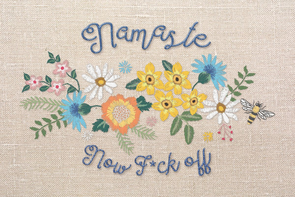 Namaste Now Fck Off Typography