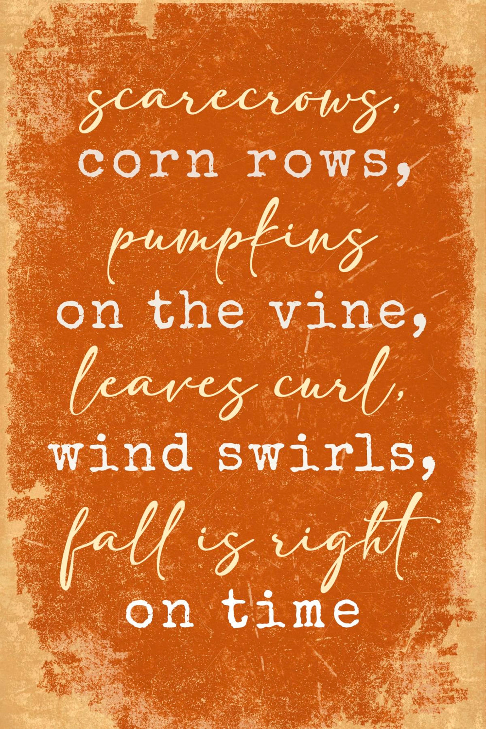 Fall Is Right On Time Farm Sign Wall Art