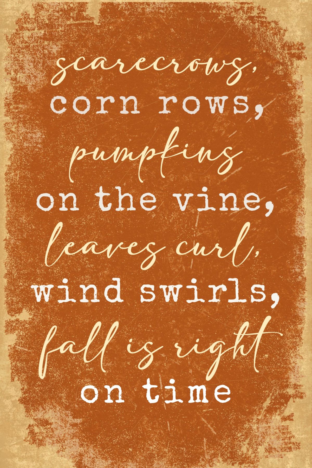 Fall Is Right On Time Farm Sign