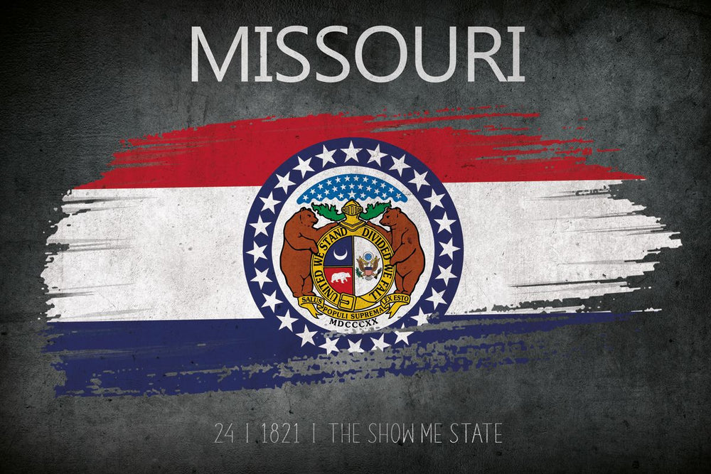 Missouri Flag Grunge