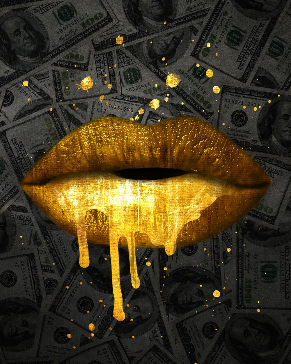 Dripping Golden Lips