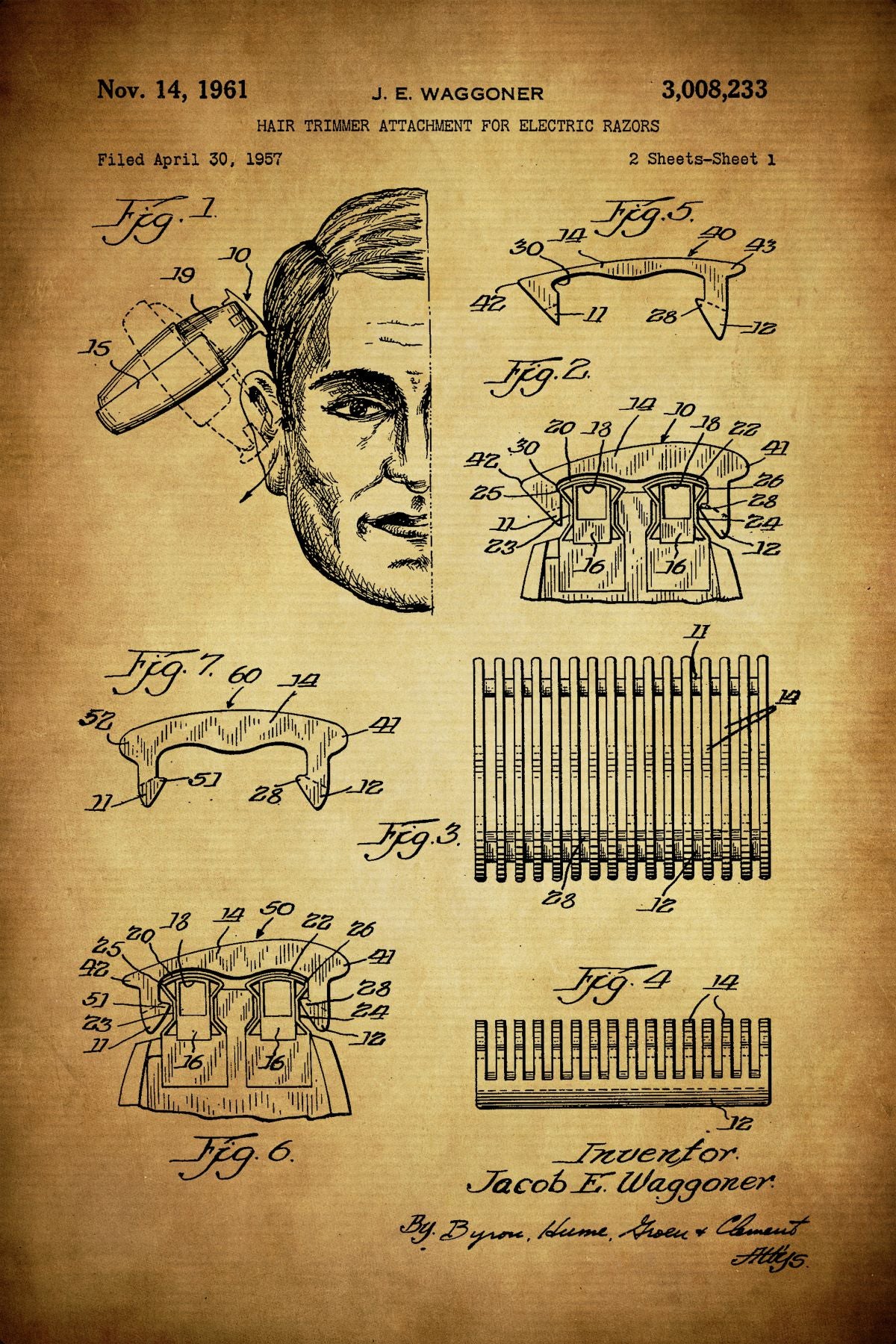 Hair Trimmer Attachment Patent