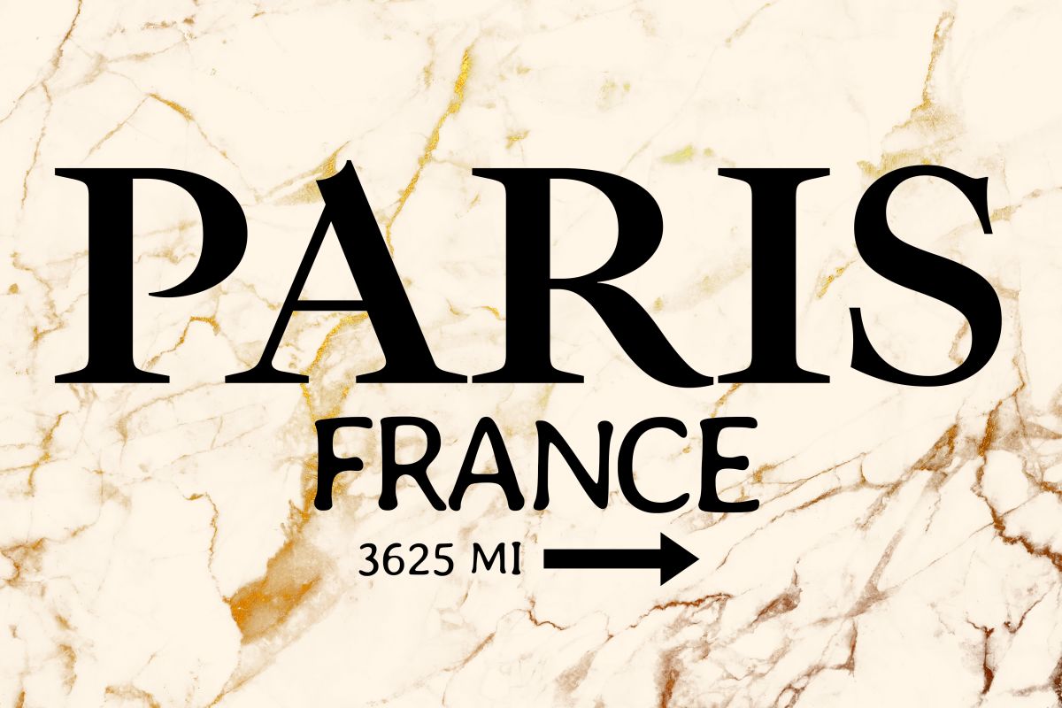 Paris Marble Signage