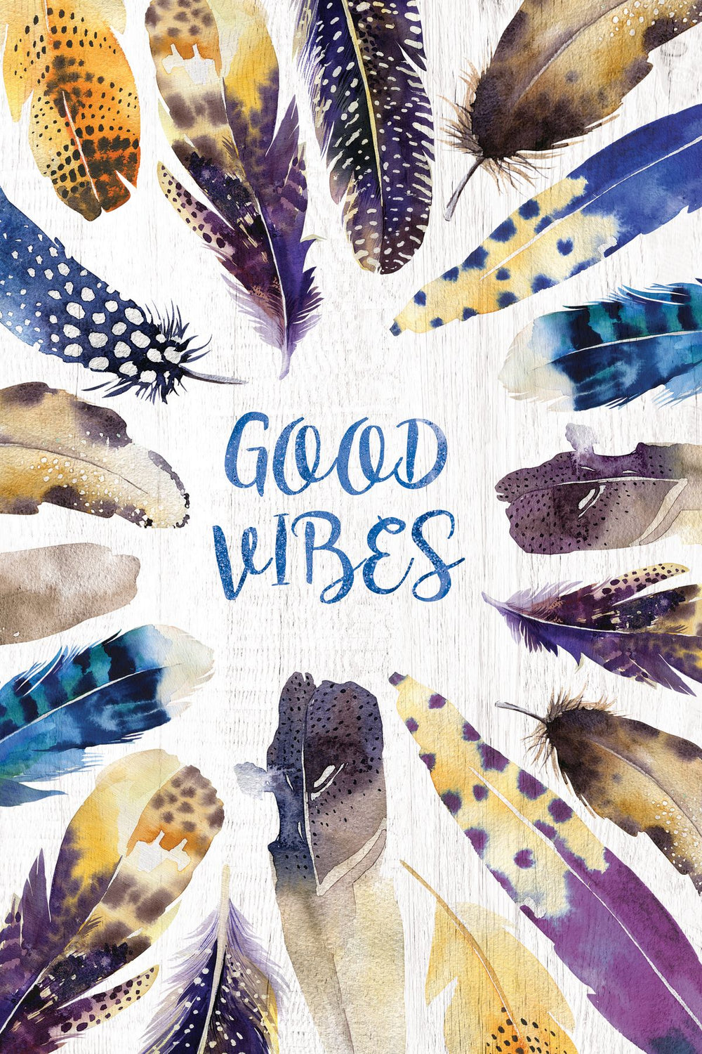Good Vibes Multicolored Feathers
