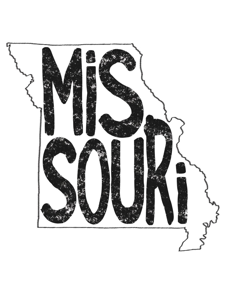 Missouri Minimalist State Map