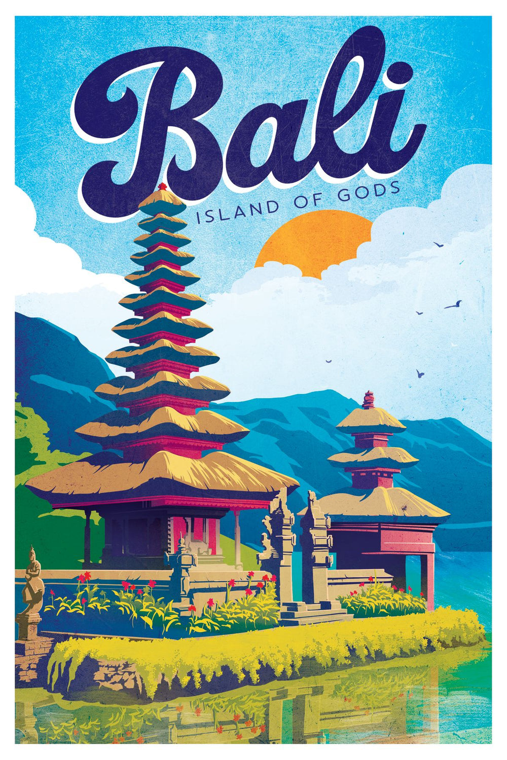 Bali Tourism Vintage Poster