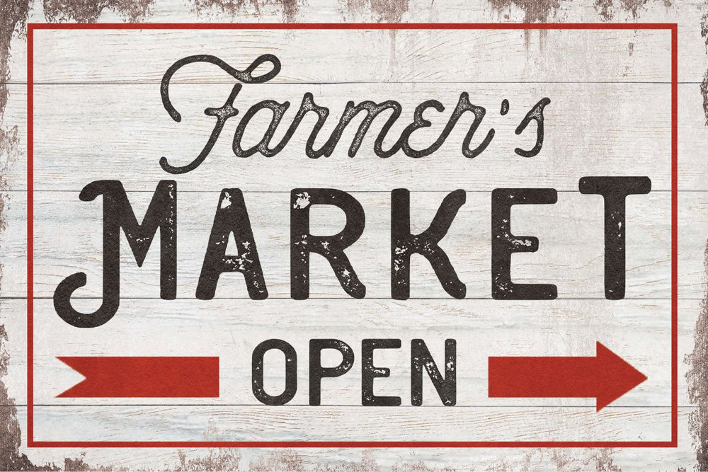 Farmer's Market Open Sign