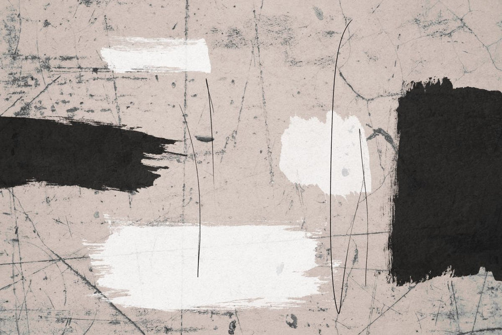Beige Abstract Scratches Diptych