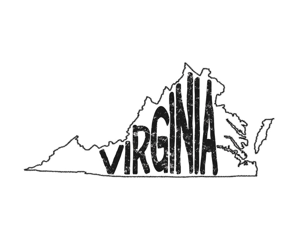 Virginia Minimalist State Map