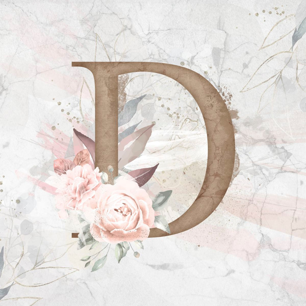 Floral D Letter